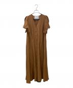MYLANマイラン）の古着「Volume Sleeve Dress」｜ブラウン