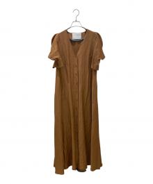 MYLAN（マイラン）の古着「Volume Sleeve Dress」｜ブラウン