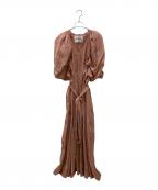 MYLANマイラン）の古着「Embroidery Volume Sleeve Maxi Dress」｜ピンク