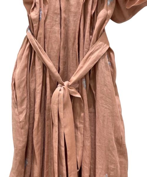 MYLAN（マイラン）MYLAN (マイラン) Embroidery Volume Sleeve Maxi Dress ピンク サイズ:FREEの古着・服飾アイテム