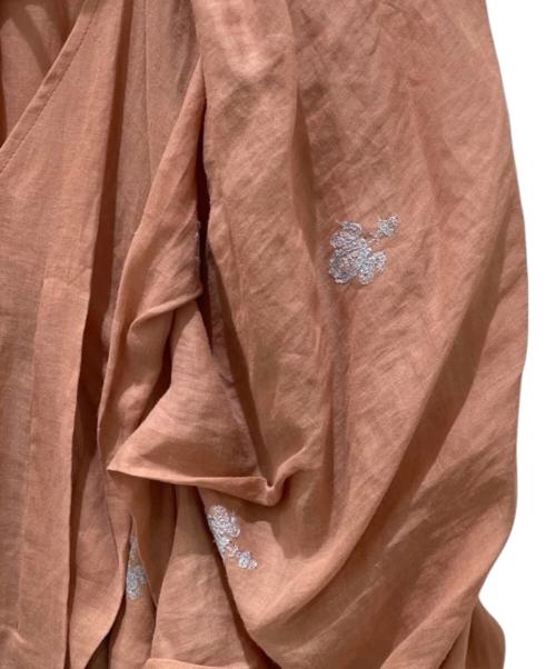 MYLAN（マイラン）MYLAN (マイラン) Embroidery Volume Sleeve Maxi Dress ピンク サイズ:FREEの古着・服飾アイテム