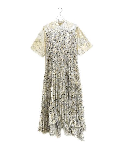 PLAN C（プランシー）PLAN C (プランシー) Floral Pleated Dress/花柄プリーツワンピース/ABCAE17HEZTP091 アイボリー サイズ:38の古着・服飾アイテム