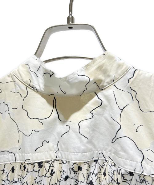 PLAN C（プランシー）PLAN C (プランシー) Floral Pleated Dress/花柄プリーツワンピース/ABCAE17HEZTP091 アイボリー サイズ:38の古着・服飾アイテム