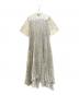 PLAN C（プランシー）の古着「Floral Pleated Dress/花柄プリーツワンピース/ABCAE17HEZTP091」｜アイボリー