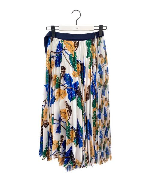 sacai（サカイ）sacai (サカイ) Sun Surf (サンサーフ) プリーツスカート ホワイト サイズ:1の古着・服飾アイテム