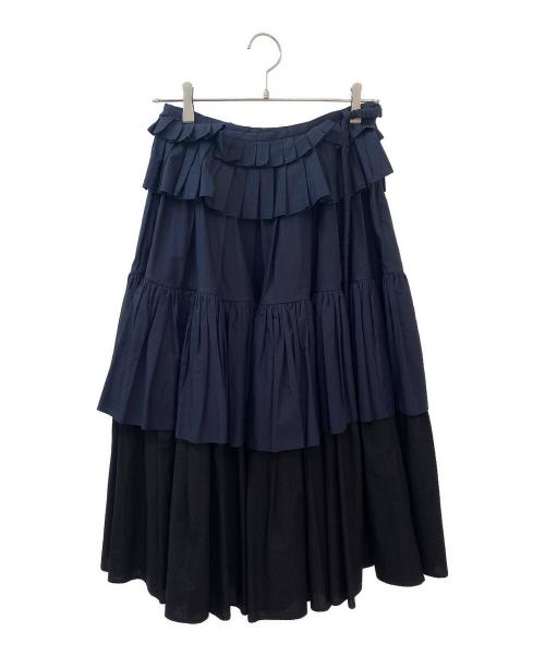 PLAN C（プランシー）PLAN C (プランシー) フリルスカート ネイビー サイズ:38の古着・服飾アイテム