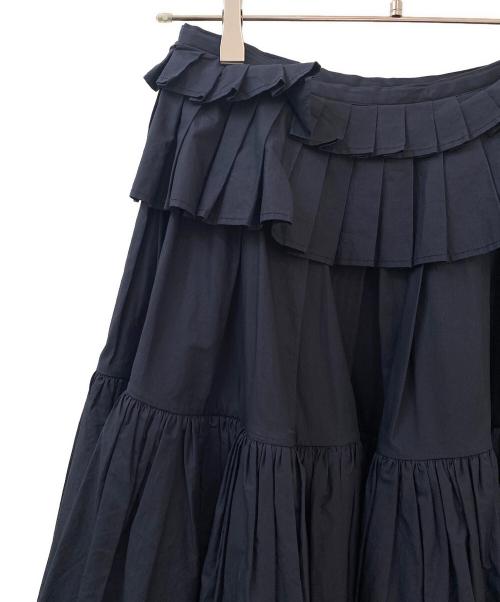 PLAN C（プランシー）PLAN C (プランシー) フリルスカート ネイビー サイズ:38の古着・服飾アイテム