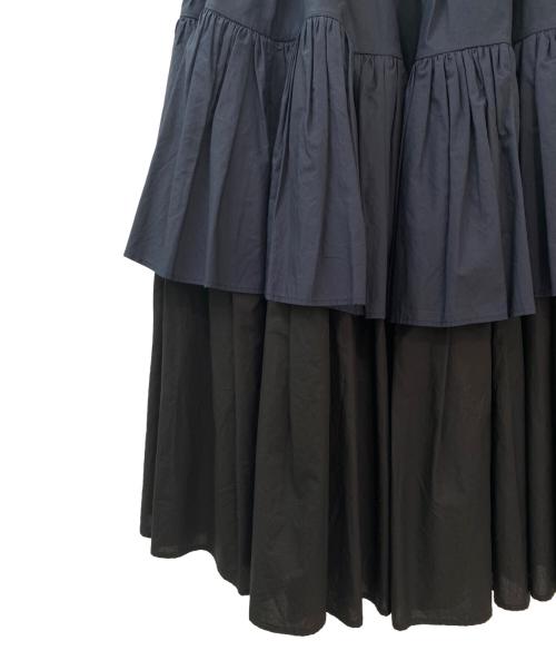 PLAN C（プランシー）PLAN C (プランシー) フリルスカート ネイビー サイズ:38の古着・服飾アイテム