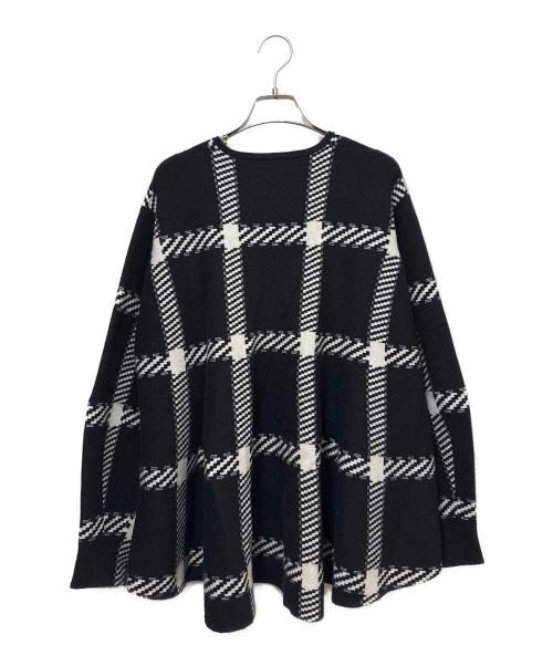 MYLAN（マイラン）MYLAN (マイラン) カシミヤニットフレアトップ/ジャガーニットパンツ （セットアップ） ホワイト×ブラック サイズ:freeの古着・服飾アイテム