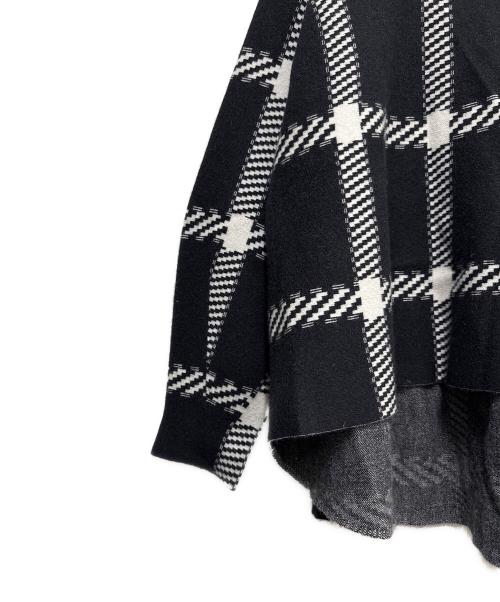 MYLAN（マイラン）MYLAN (マイラン) カシミヤニットフレアトップ/ジャガーニットパンツ （セットアップ） ホワイト×ブラック サイズ:freeの古着・服飾アイテム