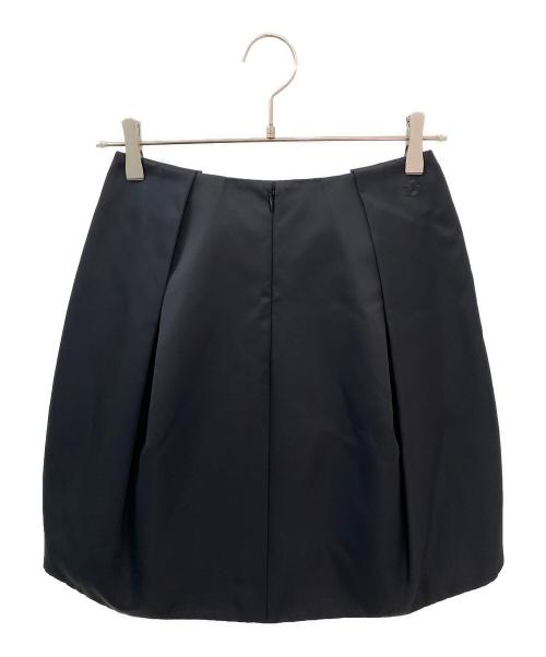 BORDERS at BALCONY（ボーダーズアットバルコニー）BORDERS at BALCONY (ボーダーズアットバルコニー) MEMORY SATIN MINI SKIRT ブラック サイズ:36 未使用品の古着・服飾アイテム