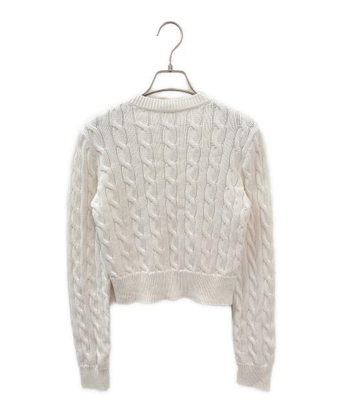 LOEWE（ロエベ）LOEWE (ロエベ) ケーブルニット ホワイト サイズ:Sの古着・服飾アイテム