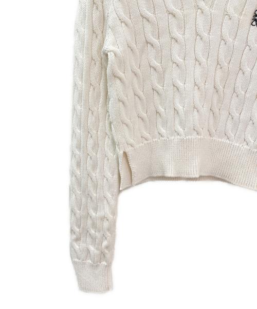 LOEWE（ロエベ）LOEWE (ロエベ) ケーブルニット ホワイト サイズ:Sの古着・服飾アイテム
