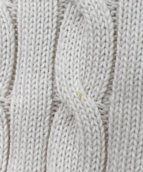 LOEWE（ロエベ）LOEWE (ロエベ) ケーブルニット ホワイト サイズ:Sの古着・服飾アイテム