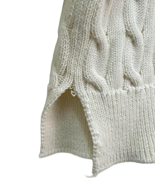 LOEWE（ロエベ）LOEWE (ロエベ) ケーブルニット ホワイト サイズ:Sの古着・服飾アイテム