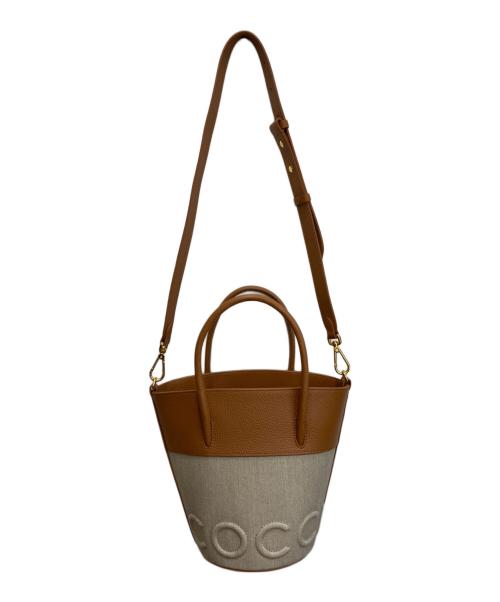 COCCINELLE（コチネレ）COCCINELLE (コチネレ) バスケットバッグ ブラウンの古着・服飾アイテム