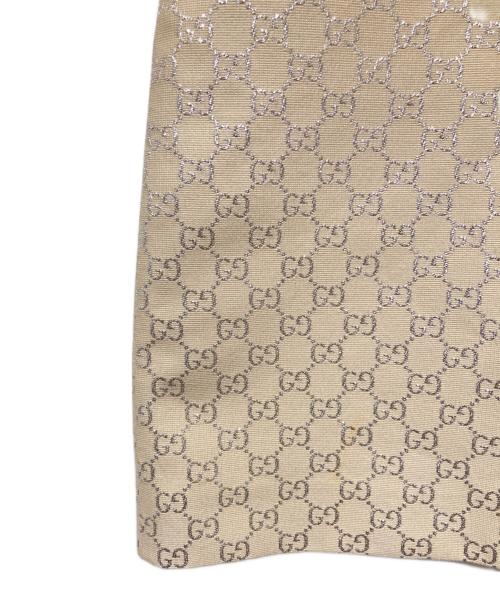 GUCCI（グッチ）GUCCI (グッチ) シルク混 GGラメミニスカート アイボリー サイズ:36の古着・服飾アイテム