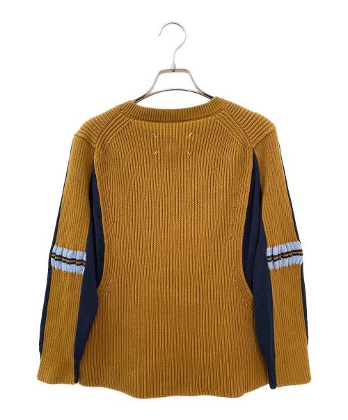 Maison Margiela④（メゾンマルジェラ）Maison Margiela④ (メゾンマルジェラ) 切替ニット ブラウン×ネイビー サイズ:Sの古着・服飾アイテム