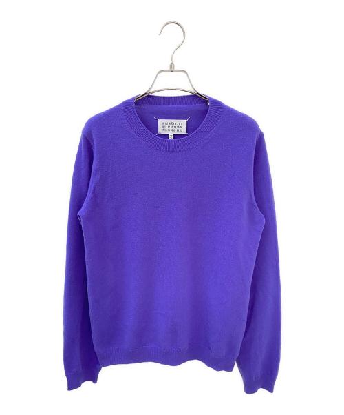 Maison Margiela④（メゾンマルジェラ）Maison Margiela④ (メゾンマルジェラ) エルボーパッチニット パープル サイズ:Mの古着・服飾アイテム