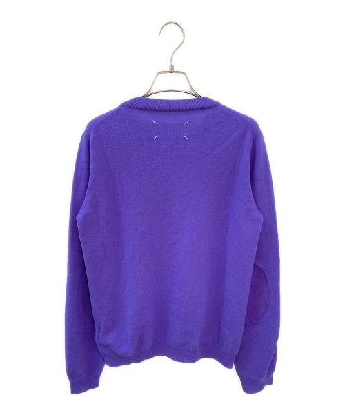 Maison Margiela④（メゾンマルジェラ）Maison Margiela④ (メゾンマルジェラ) エルボーパッチニット パープル サイズ:Mの古着・服飾アイテム