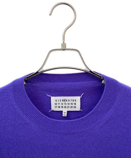 Maison Margiela④（メゾンマルジェラ）Maison Margiela④ (メゾンマルジェラ) エルボーパッチニット パープル サイズ:Mの古着・服飾アイテム