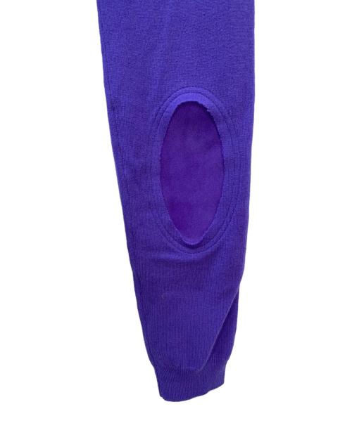 Maison Margiela④（メゾンマルジェラ）Maison Margiela④ (メゾンマルジェラ) エルボーパッチニット パープル サイズ:Mの古着・服飾アイテム