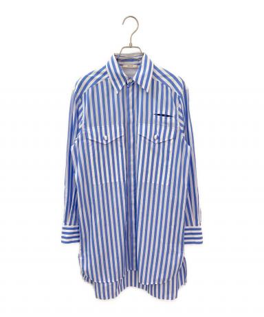 中古・古着通販】CELINE (セリーヌ) シャツストライプワンピース