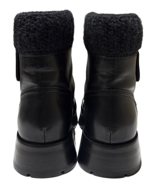 CHANEL（シャネル）CHANEL (シャネル) ターンロックココマークショートブーツ ブラック サイズ:37 1/2の古着・服飾アイテム