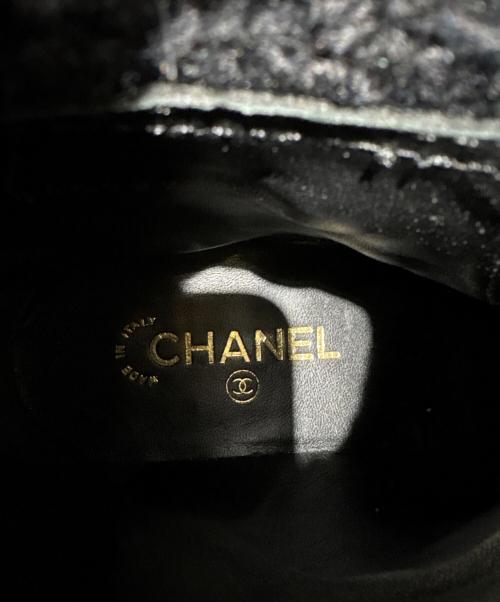 CHANEL（シャネル）CHANEL (シャネル) ターンロックココマークショートブーツ ブラック サイズ:37 1/2の古着・服飾アイテム