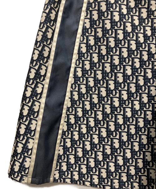 Christian Dior（クリスチャン ディオール）Christian Dior Trotter Oblique Technical Taffeta Jacquard skirt/トロッター オブリークテクニカル タフタ ジャガードスカート/総柄/フレアスカート ネイビー サイズ:36の古着・服飾アイテム