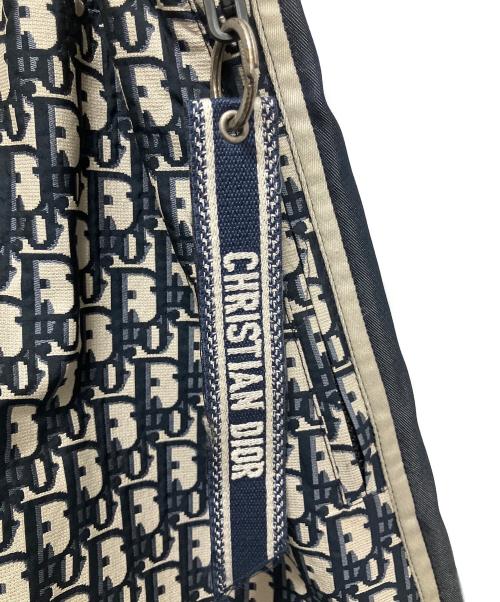 Christian Dior（クリスチャン ディオール）Christian Dior Trotter Oblique Technical Taffeta Jacquard skirt/トロッター オブリークテクニカル タフタ ジャガードスカート/総柄/フレアスカート ネイビー サイズ:36の古着・服飾アイテム