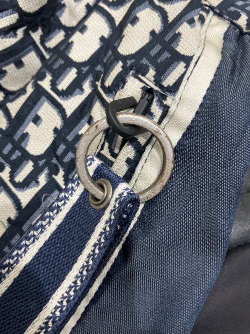 Christian Dior（クリスチャン ディオール）Christian Dior Trotter Oblique Technical Taffeta Jacquard skirt/トロッター オブリークテクニカル タフタ ジャガードスカート/総柄/フレアスカート ネイビー サイズ:36の古着・服飾アイテム