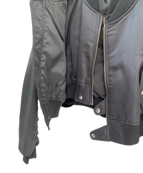 Lautashi（ラウタシー）Lautashi (ラウタシー) ダブルボンバージャケット ブラック サイズ:1の古着・服飾アイテム