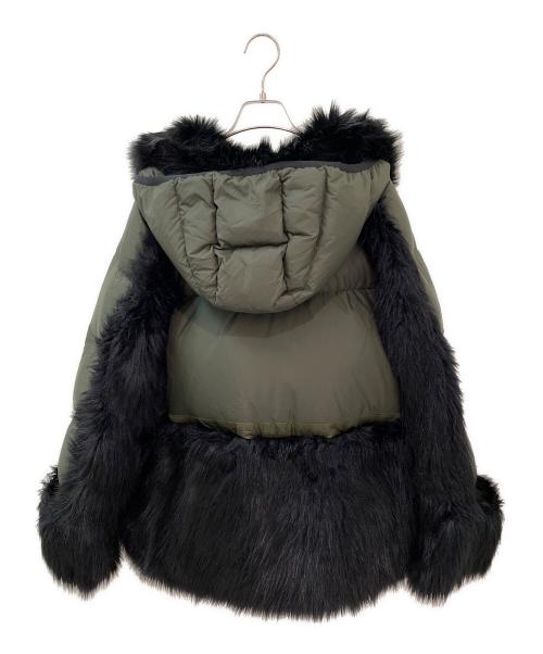 NIKE（ナイキ）NIKE (ナイキ) sacai (サカイ) W NRG Rh PARKA ファー ダウンジャケット オリーブ サイズ:Mの古着・服飾アイテム