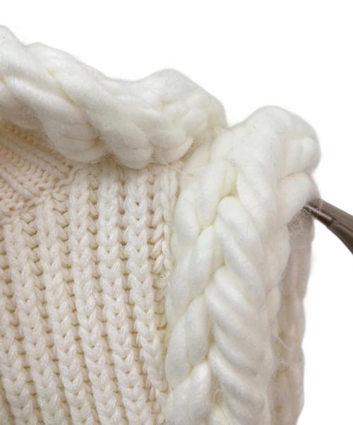 ENFOLD（エンフォルド）ENFOLD (エンフォルド) デザインニットベスト ホワイト サイズ:38の古着・服飾アイテム