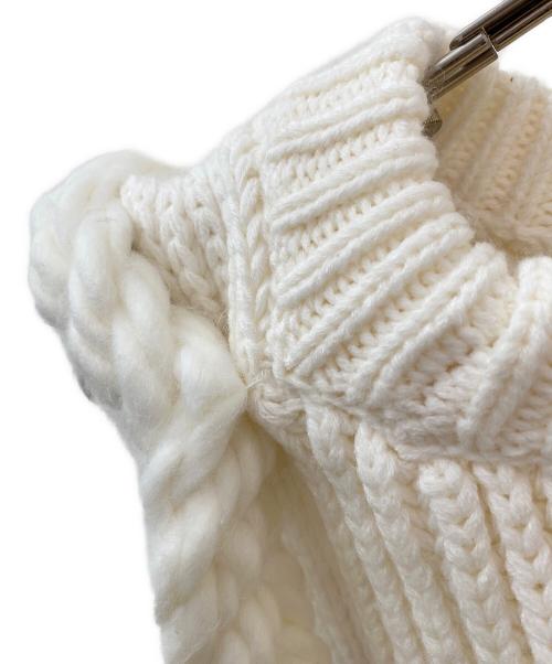 ENFOLD（エンフォルド）ENFOLD (エンフォルド) デザインニットベスト ホワイト サイズ:38の古着・服飾アイテム