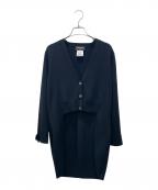 CHANELシャネル）の古着「変形ニットカーディガン」｜ブラック