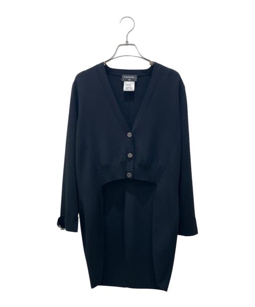CHANEL（シャネル）CHANEL (シャネル) 変形ニットカーディガン ブラック サイズ:42の古着・服飾アイテム