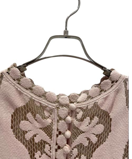 VALENTINO（ヴァレンティノ）VALENTINO (ヴァレンティノ) レースドレスワンピース ピンク サイズ:40の古着・服飾アイテム