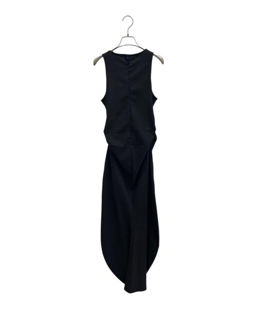 JSELF（ジゼルフ）JSELF (ジゼルフ) ドレープノースリーブワンピース ブラック サイズ:2の古着・服飾アイテム