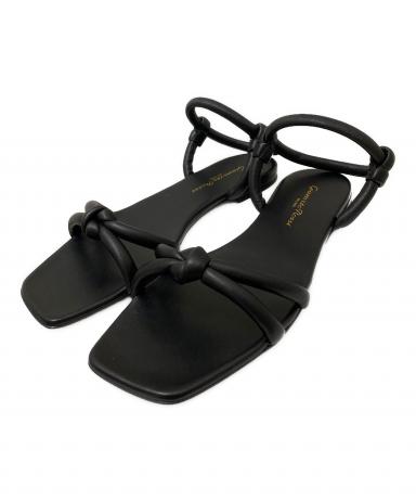 新品 38 Gianvito Rossi ストラップサンダル 黒　25 中古・古着通販】Gianvito Rossi (ジャンヴィト ロッシ) ストラップ