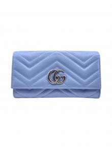 GUCCI（グッチ）の古着「GGマーモントロングウォレット」｜スカイブルー