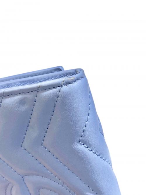 GUCCI（グッチ）GUCCI (グッチ) GGマーモントロングウォレット スカイブルー サイズ:-の古着・服飾アイテム