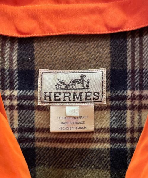 HERMES（エルメス）HERMES (エルメス) ライナー付きキルティングジャケット オレンジ サイズ:50の古着・服飾アイテム