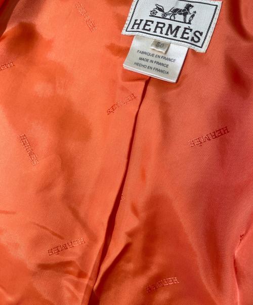 HERMES（エルメス）HERMES (エルメス) ライナー付きキルティングジャケット オレンジ サイズ:50の古着・服飾アイテム