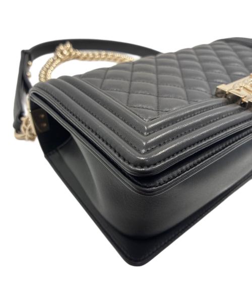 CHANEL（シャネル）CHANEL (シャネル) ボーイシャネル25/ブラック/チェーンショルダーバッグ/シャンパンゴールド金具 ブラック サイズ:25の古着・服飾アイテム