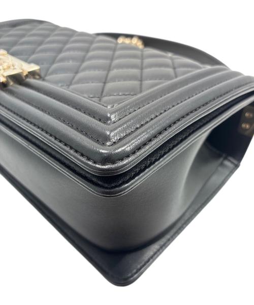 CHANEL（シャネル）CHANEL (シャネル) ボーイシャネル25/ブラック/チェーンショルダーバッグ/シャンパンゴールド金具 ブラック サイズ:25の古着・服飾アイテム