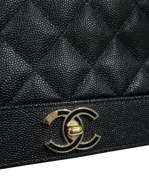 CHANEL（シャネル）CHANEL (シャネル) マドモアゼルチェーンウォレット ブラックの古着・服飾アイテム