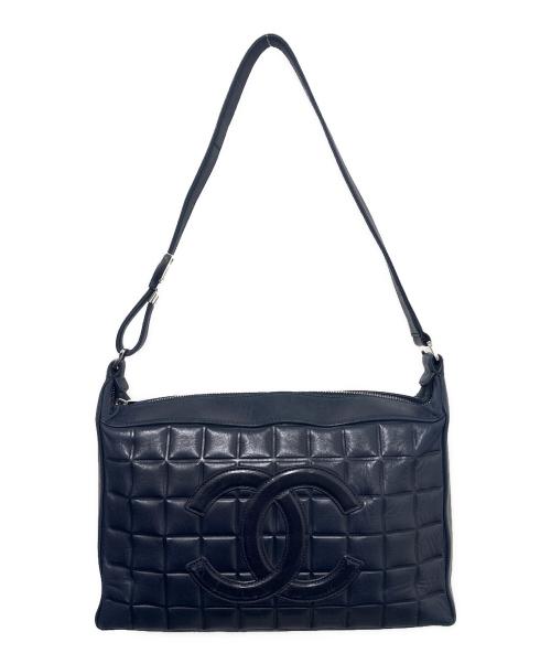 CHANEL（シャネル）CHANEL (シャネル) チョコバーショルダーバッグ ネイビーの古着・服飾アイテム