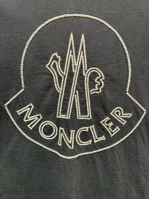 MONCLER（モンクレール）MONCLER (モンクレール) ロゴ刺繍半袖Tシャツ ブラック サイズ:Sの古着・服飾アイテム